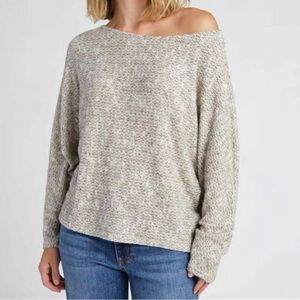 Sadie & Sage Off-Shoulder Sweater - Cream